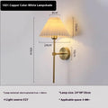 Retro iron LED wall lamp in white finish for bedroom bedside reading