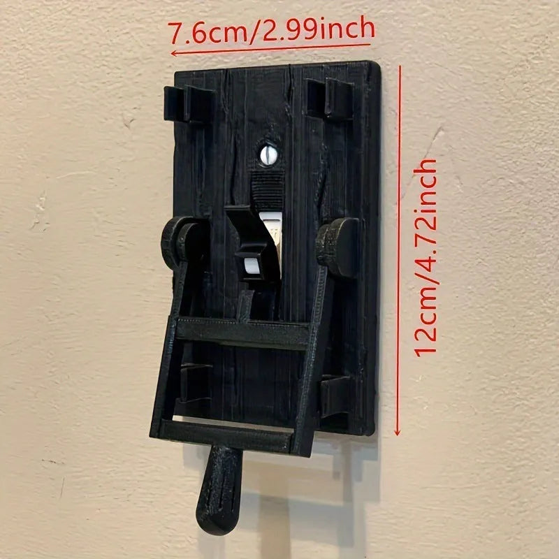 Retro American-style decorative wall switch plate made from white PLA material for UK standard single control switches.