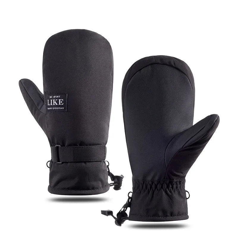 Black thermal cycling gloves with touch screen fingertips for cold weather bicycle riding