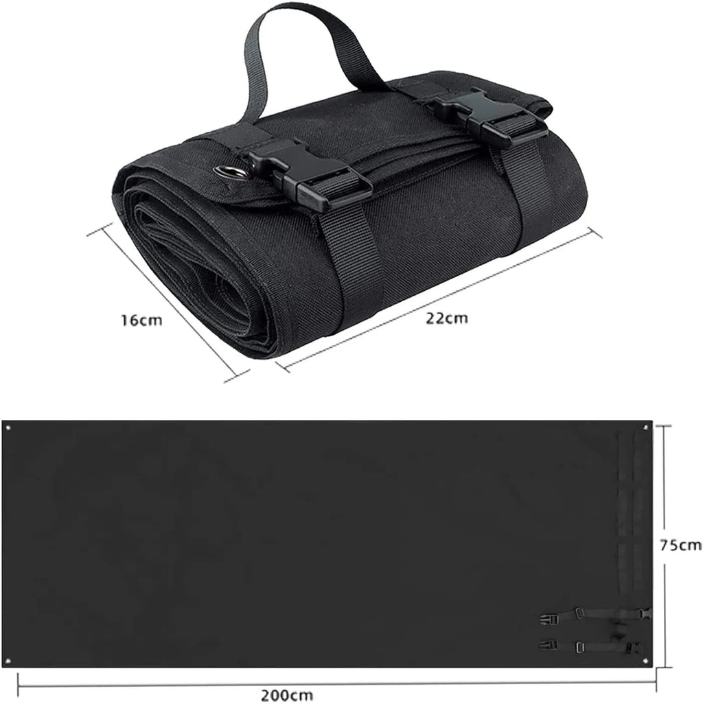 Tactical camping shooting mat 200x75cm in army green colour made from waterproof Oxford cloth