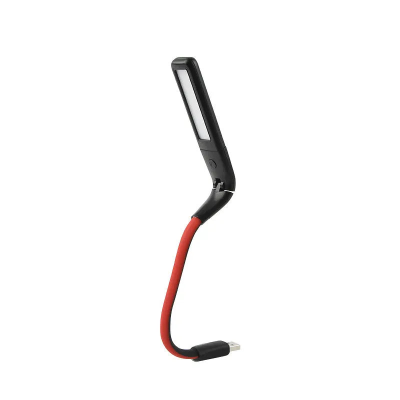 Smart gesture-sensing USB night light in red and black, compact 222x27mm size, three-colour LED ambient light
