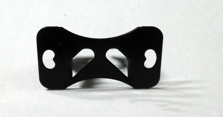 Black metal universal car camera holder with adjustable angle bracket and mounting screws