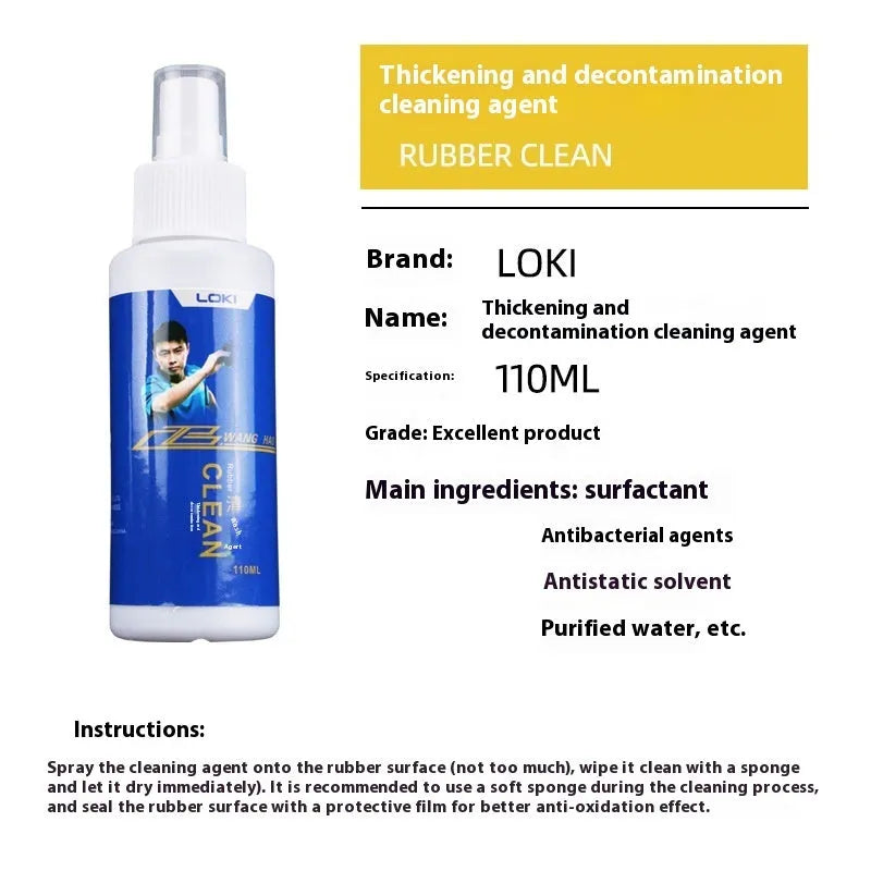 110ml table tennis rubber cleaning liquid bottle with sponge applicator