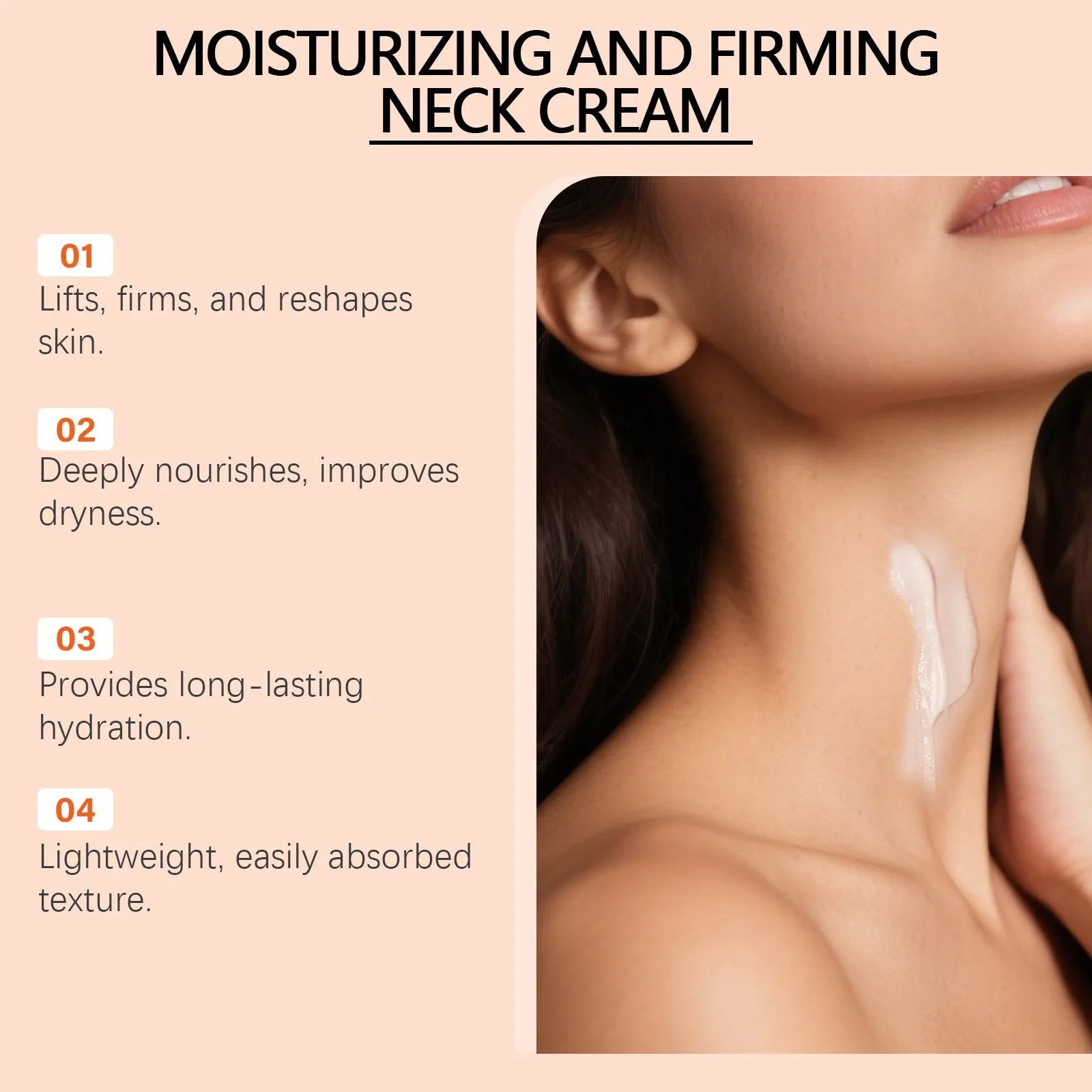50g moisturising neck cream jar for daily contour care