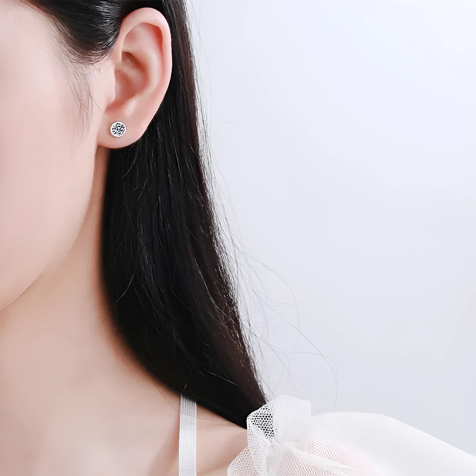 Geometric gold-plated 925 sterling silver women's earrings with moissanite or zircon stone options.