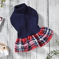 Princess-style dog dress in red for small to medium breeds Teddy and Bichon Frise, side view