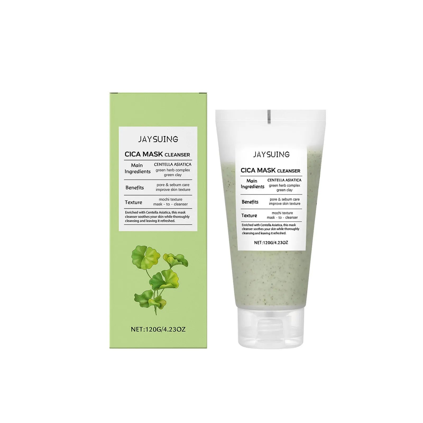 120g tube of Centella Asiatica Soothing Facial Cleanser with gel cream texture.