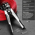 Fully automatic wire stripping pliers tool with 45# steel body on a white background.