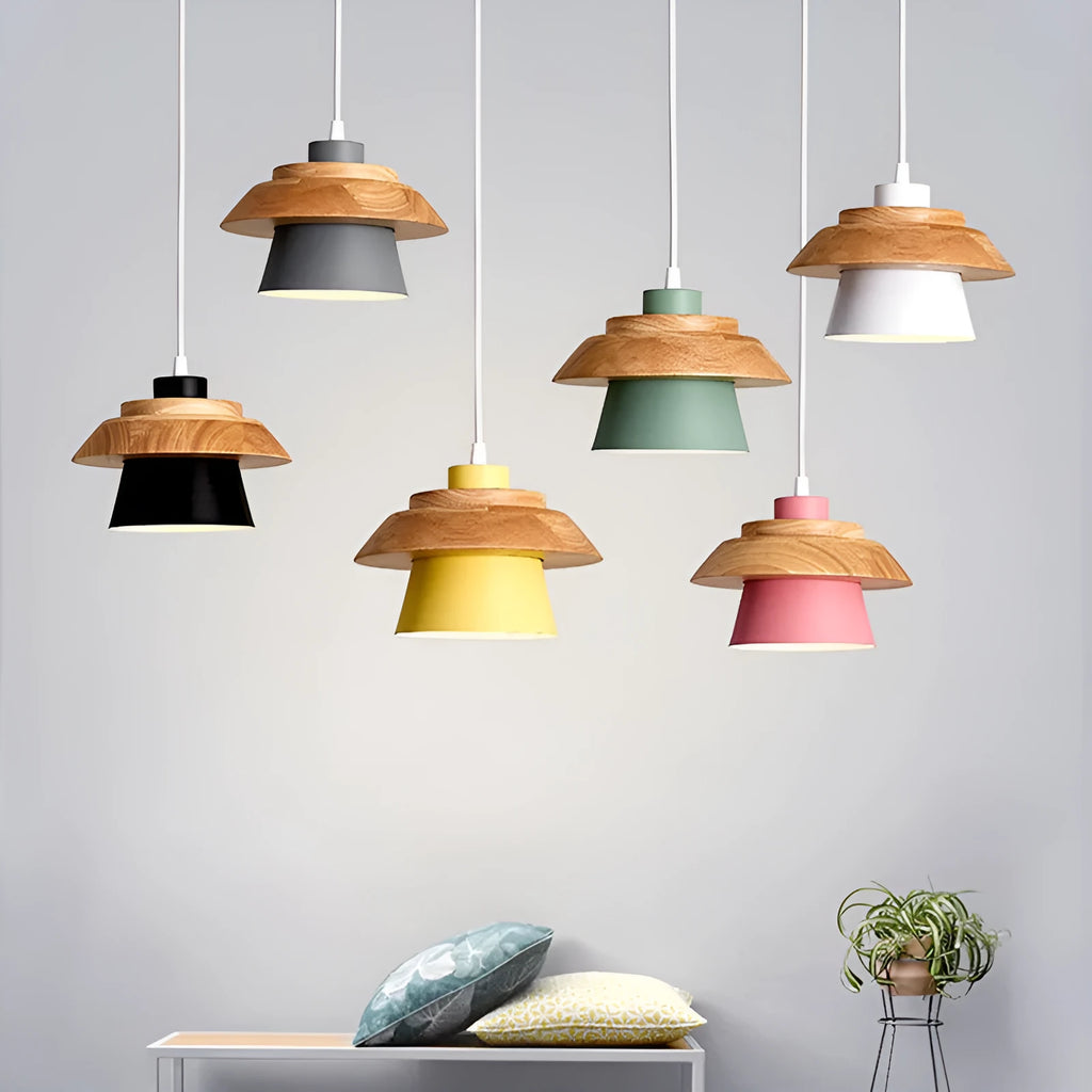 Nordic modern minimalist pendant light 200cm in black with warm bulb for dining room