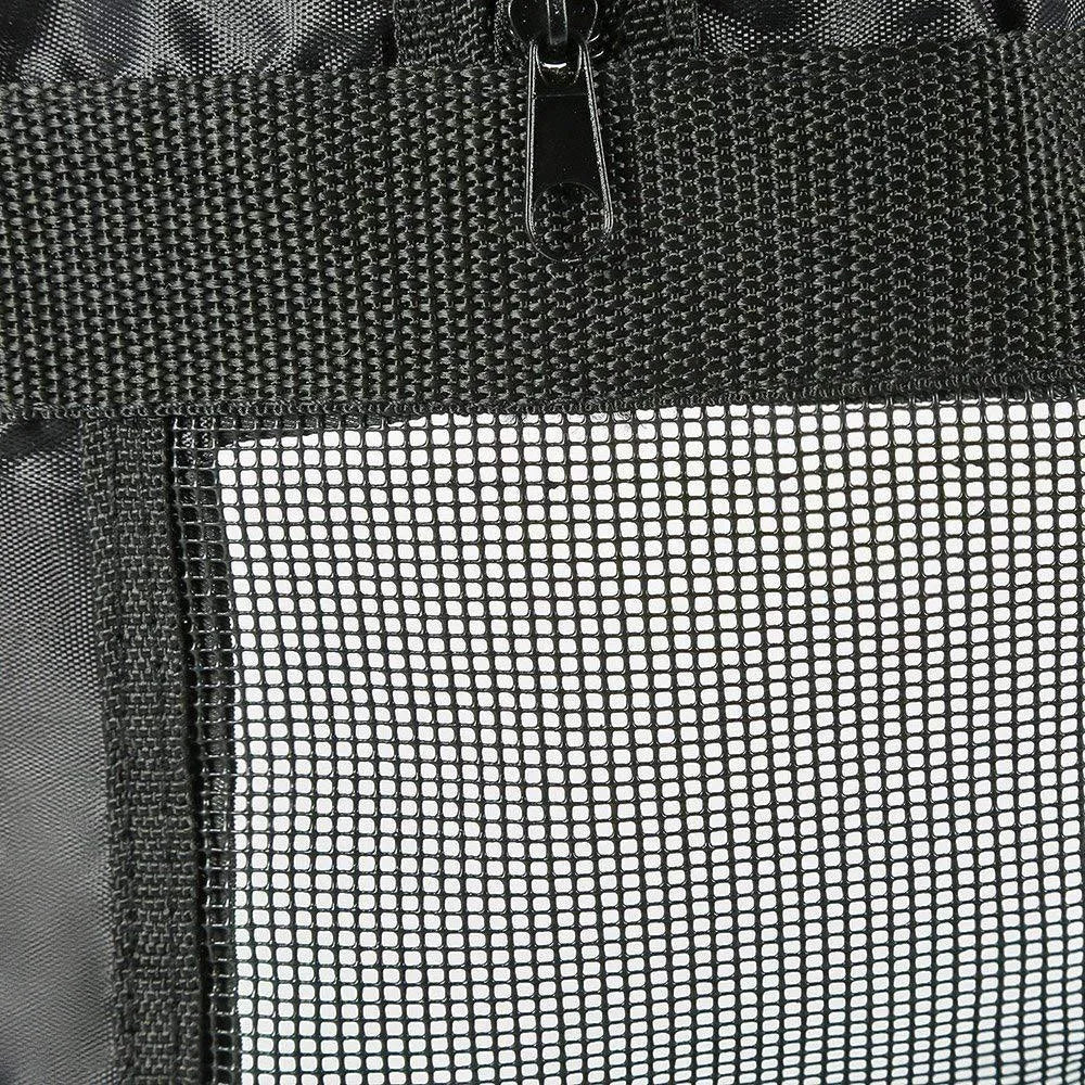 Black cat cleaning bag folds to 10cm with 420D PU Oxford fabric