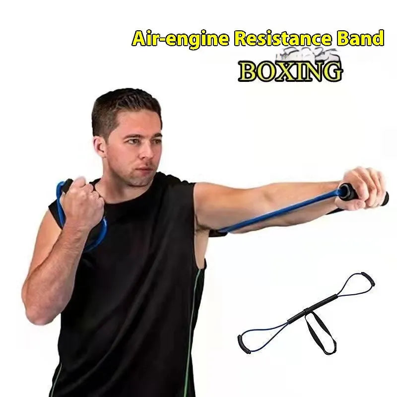 Latex elastic resistance band for boxing speed training, ten colour options from 15 to 35 lbs
