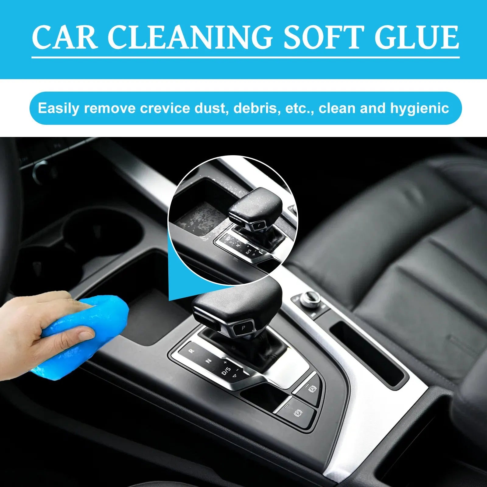 70g car cleaning soft gel adhesive for interior gap dust removal measuring 6.2x5.7cm