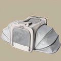 Outdoor portable breathable large capacity Oxford cloth pet bag in beige for cats