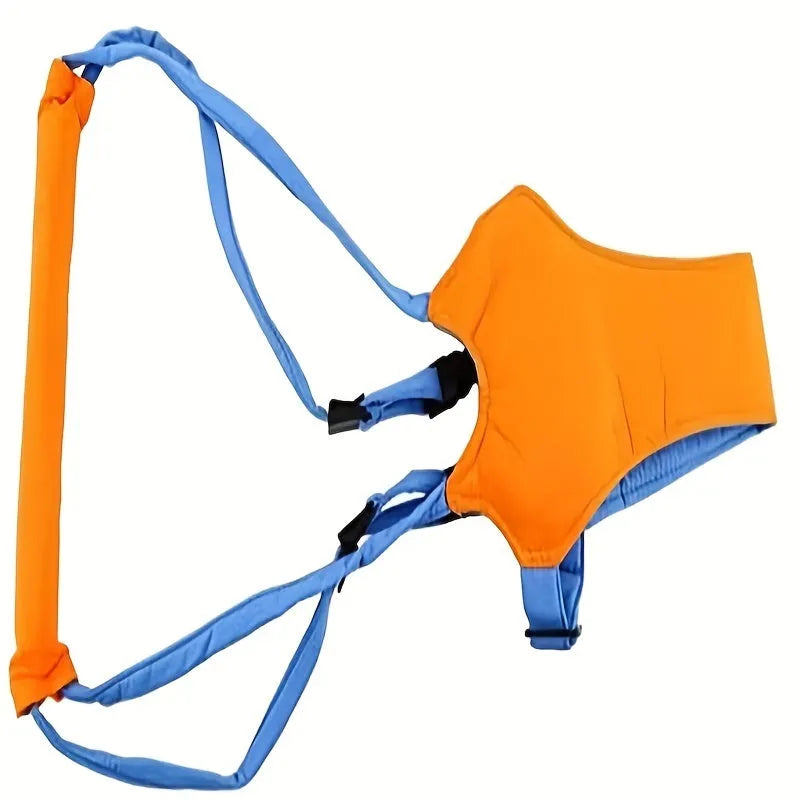Baby toddler walking harness adjustable 52-62cm orange blue safety reins with plastic locks