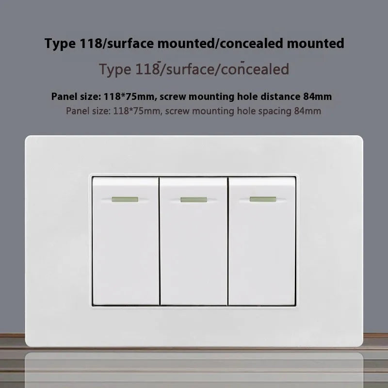 White 118 type 16A Israel socket panel with flame retardant protection and phosphor bronze conductors