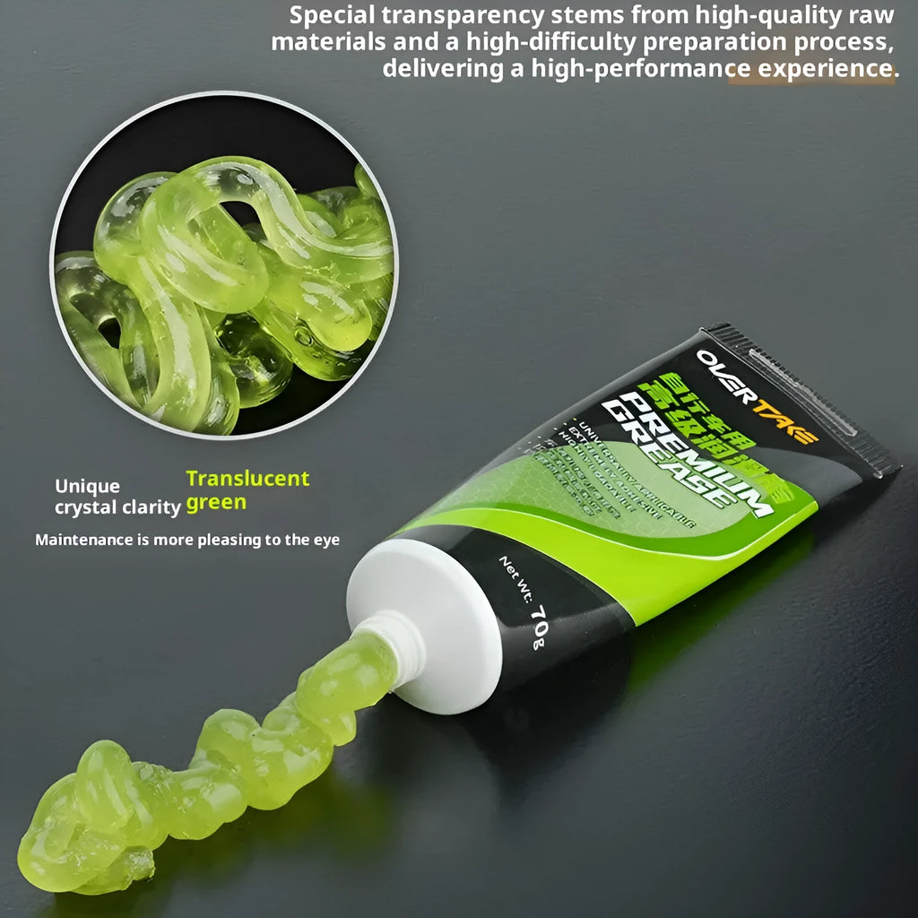 70g bottle of synthetic bicycle grease, waterproof and wear-resistant, green apple scent