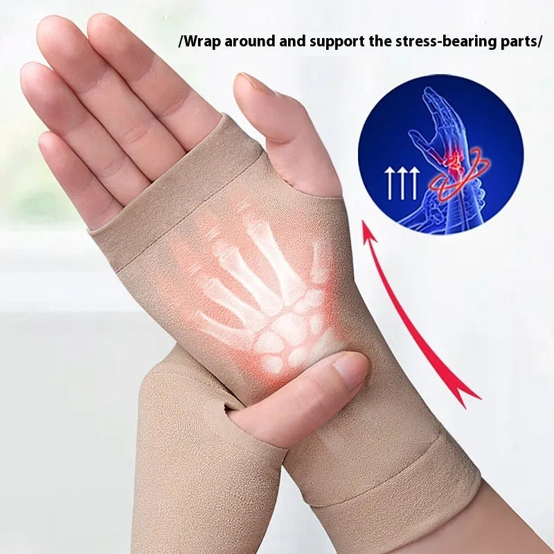 Skin colour soft wear-resistant sports fitness wristband for left or right hand wrist support during running cycling gym