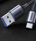 Black Lvlian 1 metre mobile phone charging and data cable with straight connectors.