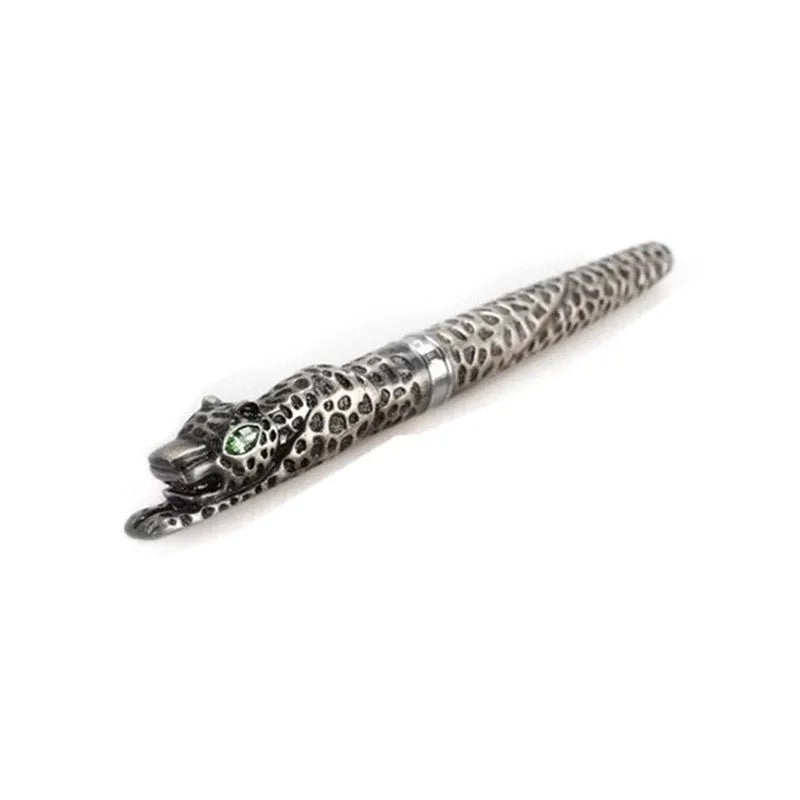 Embossed metal business gift pen in ancient silver or gold finish