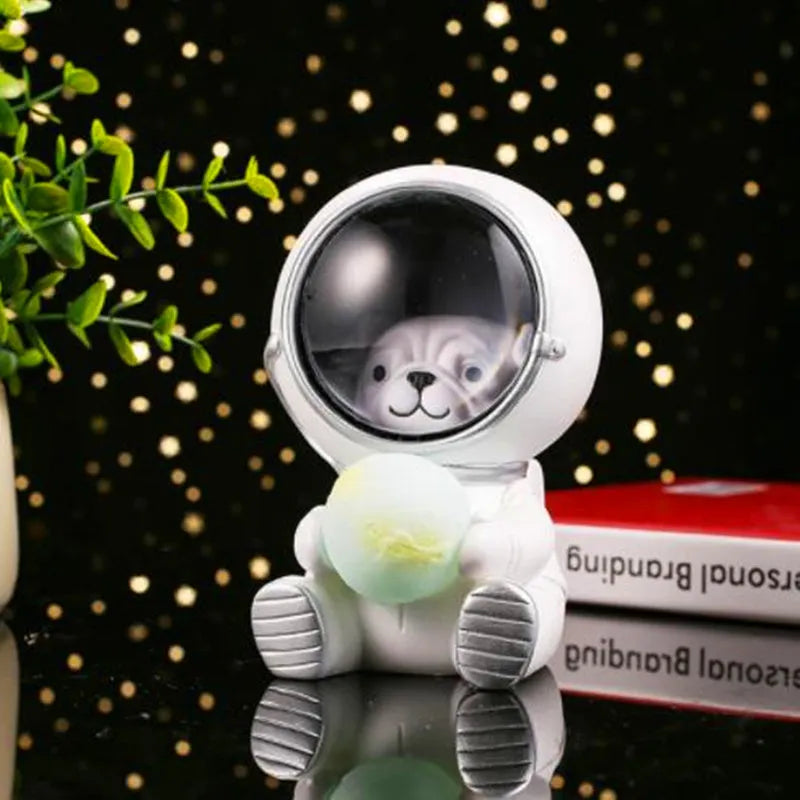 Animal-shaped starry sky night light in resin with LED lighting