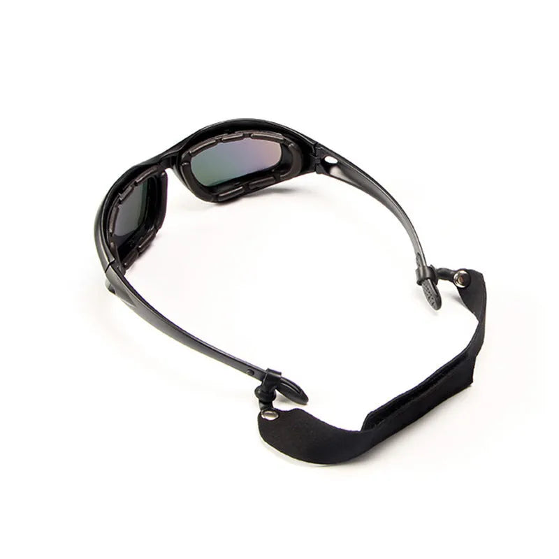 Polarised tactical cycling sunglasses with full-rim PC sports frame and night vision lenses