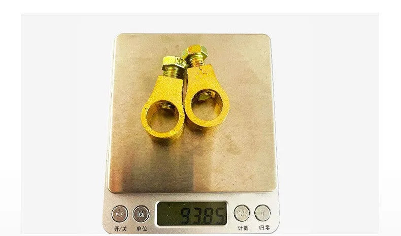 Pure copper car battery clamp with patented connection design