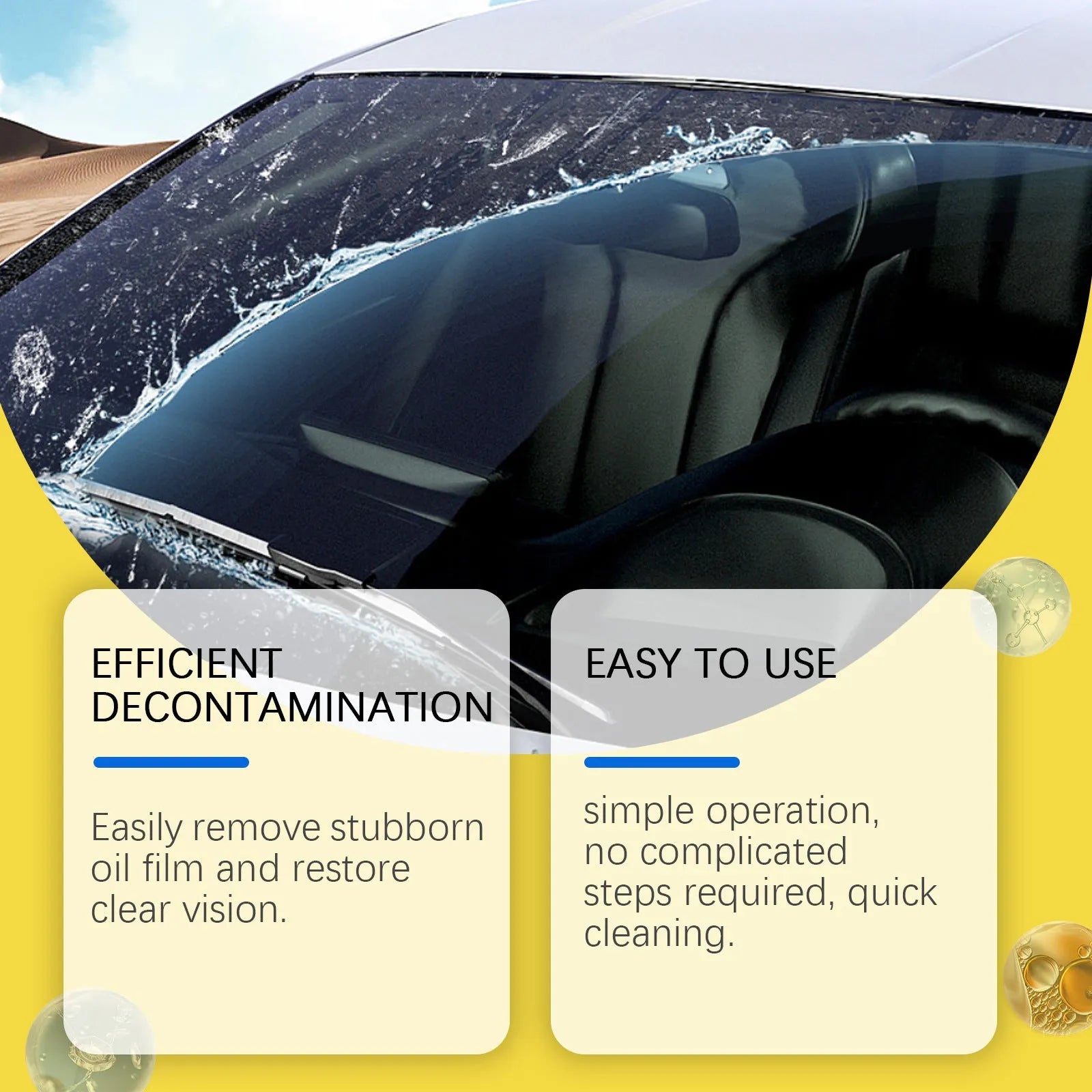 200ml car glass decontamination cleaner with rainproof and fogproof formula