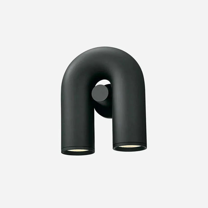 Macaron U-shaped creative wall lamp in modern simplicity style, 220V, available in orange, blue, gray, and black