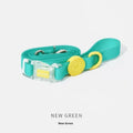 Nylon dog collar and hand holding rope set in four colour options with adjustable lengths