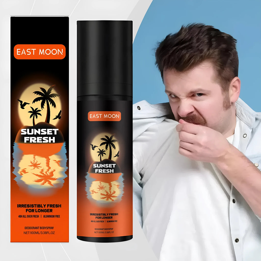 100ml men's fruit fragrance care spray bottle with mango and citrus ingredients