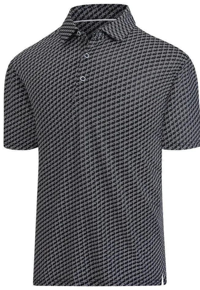 Men's 3D printed short sleeve top with zip decoration in Japanese retro style