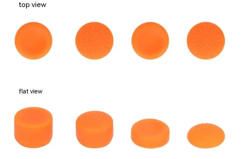 Set of eight silicone mushroom-shaped joystick caps in multiple colours for PS5, PS4, and Xbox controllers