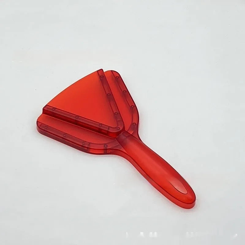 Red adjustable telescopic can and bottle opener made from ABS plastic on a white background.