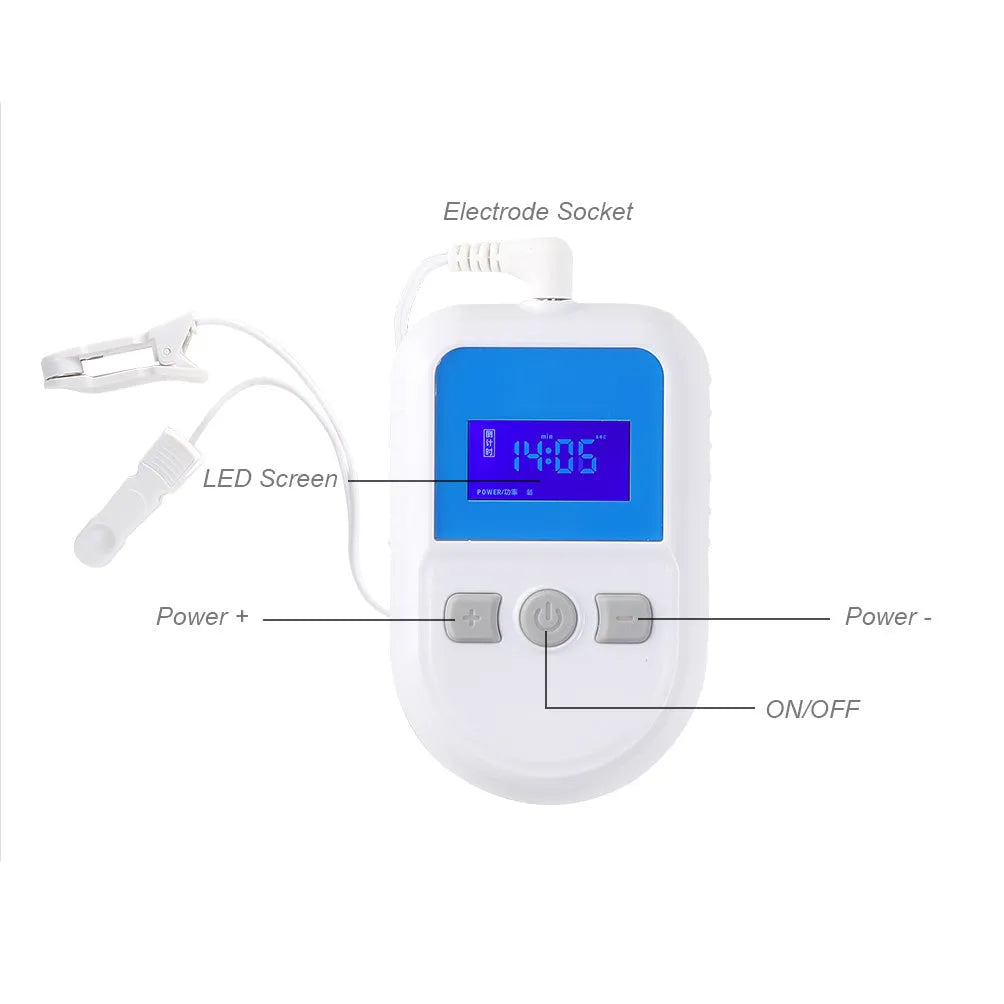 White low frequency pulse therapy instrument for sleep aid with USB port and compact dimensions