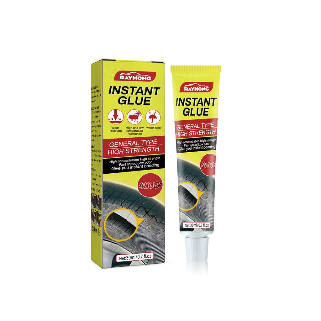 30ml car tyre repair glue tube with hydroxyethyl fibre and acrylic resin formula for sealing tyre cracks