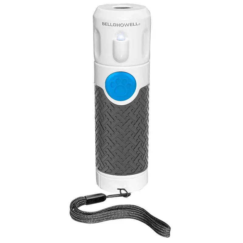 White ABS plastic handheld ultrasonic dog trainer for bark control with battery operation