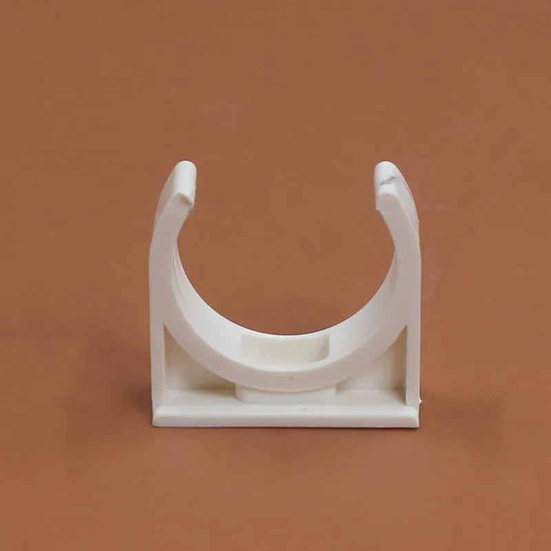 PVC U-shaped card pipe clamp force code plastic pipe clip for 16mm to 50mm pipes in packs of 100 or 200