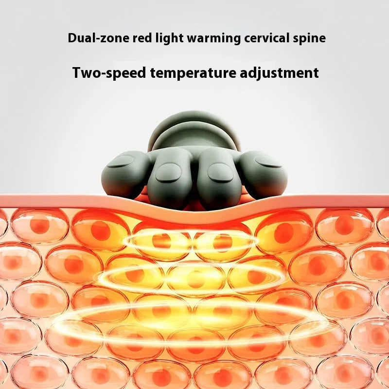 Cordless electric neck and shoulder massager in N7 moss green, with 4D kneading and heat