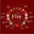 Handmade natural crystal bracelet with five elements gold wood water fire soil designs