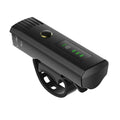 Black LED night bike lights set with front and rear lamps and USB charging cable
