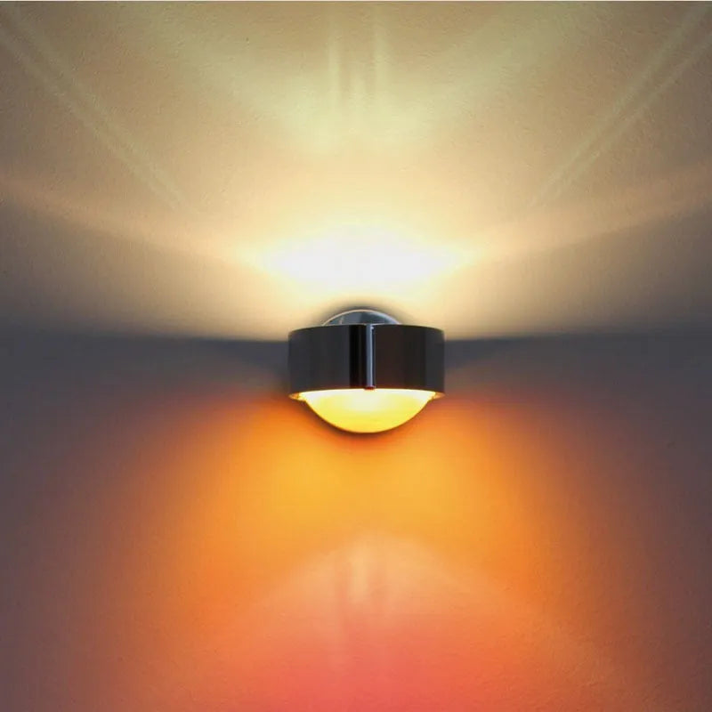 Modern small wall lamp in chrome finish for bedside or hallway 220V