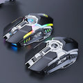 7-button 2.4G wireless silent charging RGB streamer gaming mouse in black with three-dimensional scroll wheel