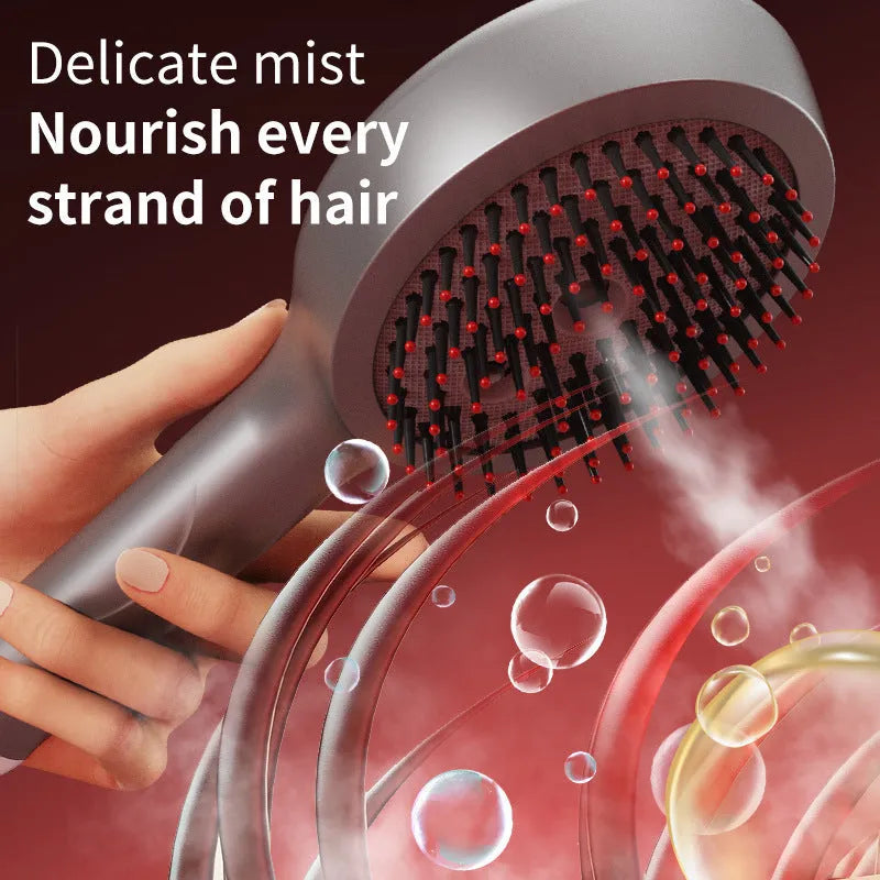 Electric Massage Comb with Vibration Red Light Hair Care 300mAh Rechargeable ABS Handheld Comb, Gray, Black or Pink, 35W Power