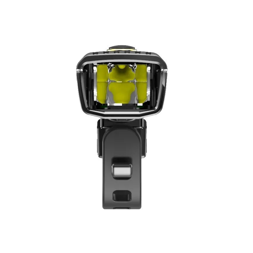 Black LED night bike lights set with front and rear lamps and USB charging cable