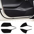 Four pre-cut carbon fibre protective films for Tesla Model S interior door control layouts.