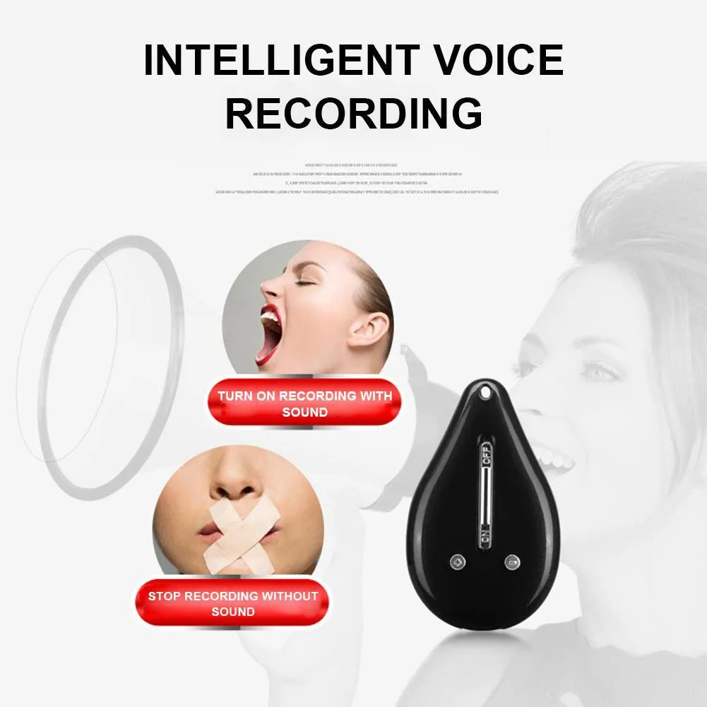 STTWUNAKE mini hidden voice recorder 8GB grey, 48x28x5mm, with USB cable and earphone