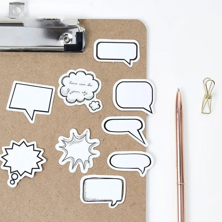 Momo Original black and white bubbles design boxed sticker set with 45 pieces for hand account book decoration