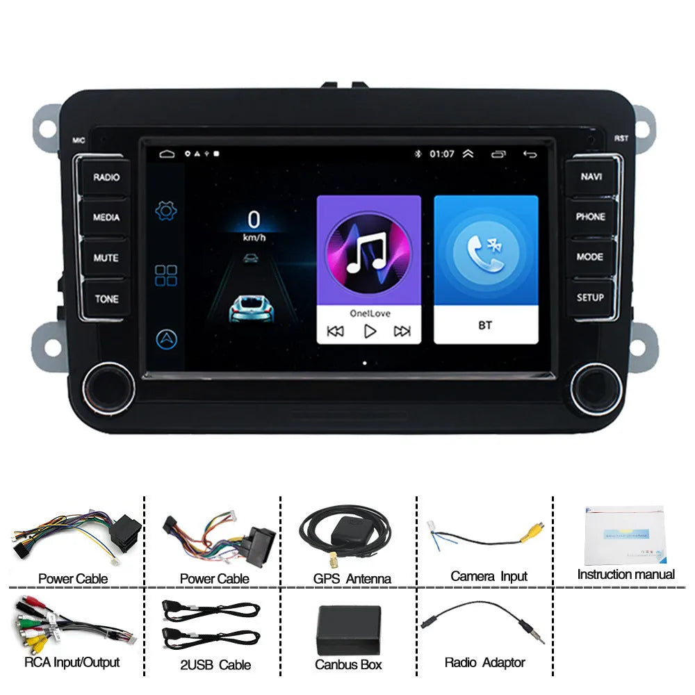 7-inch universal Volkswagen Android car stereo touchscreen head unit display