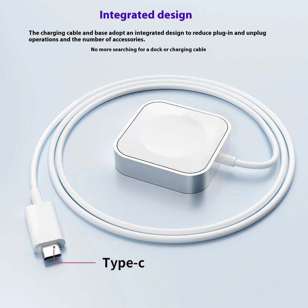Magnetic wireless charger for watch mini in Black standard edition on a surface