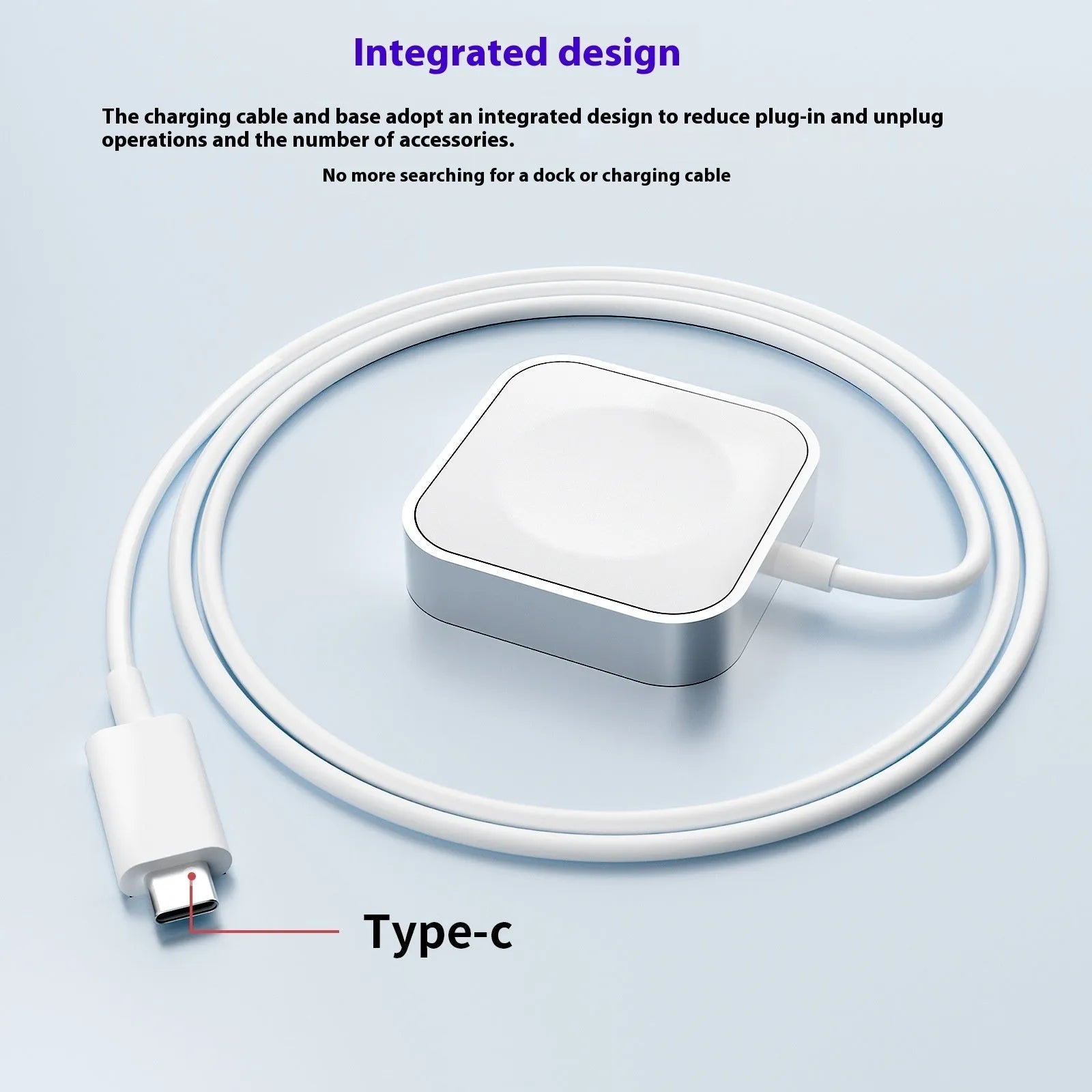 Magnetic wireless charger for watch mini in Black standard edition on a surface